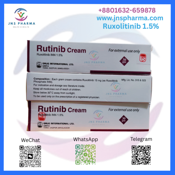 Rutinib Cream (Ruxolitinib 1.5%)